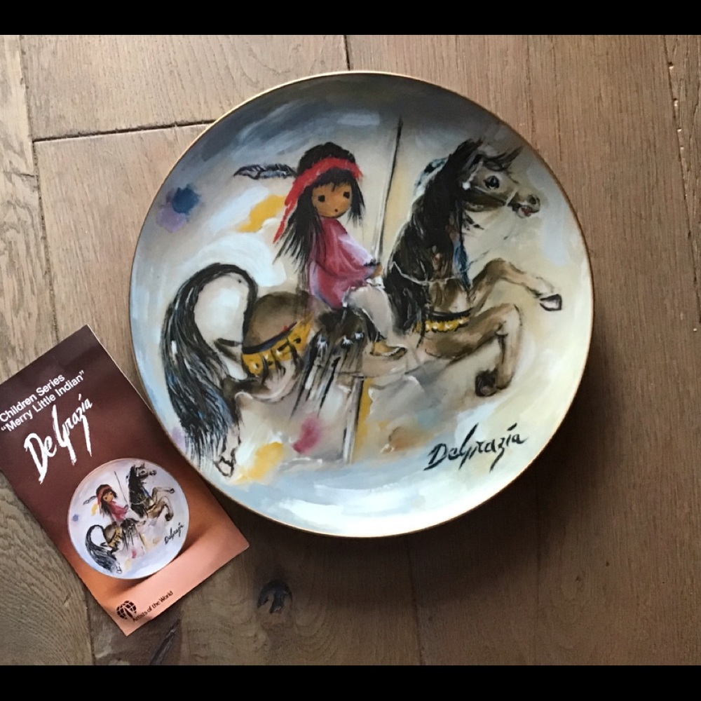 De Grazia “Merry Little Indian” plate